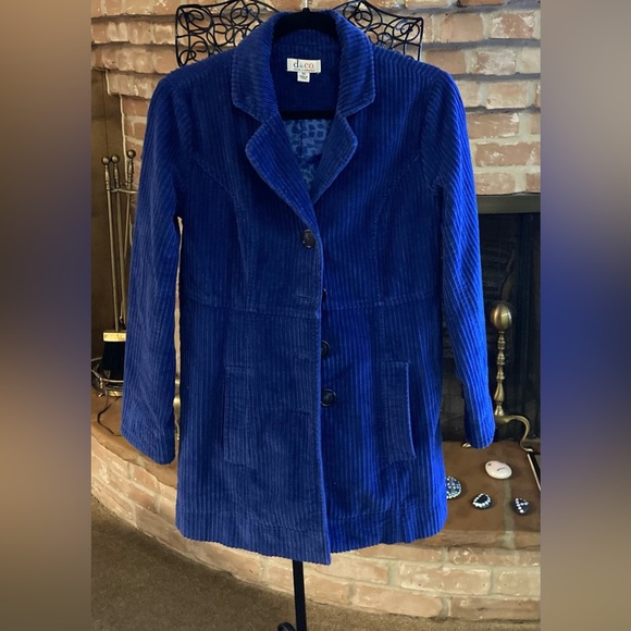 Denim Co Jackets Coats D Co Denim Company Royal Blue Corduroy denim-co-jackets-coats-d-co-denim-company-royal-blue-corduroy